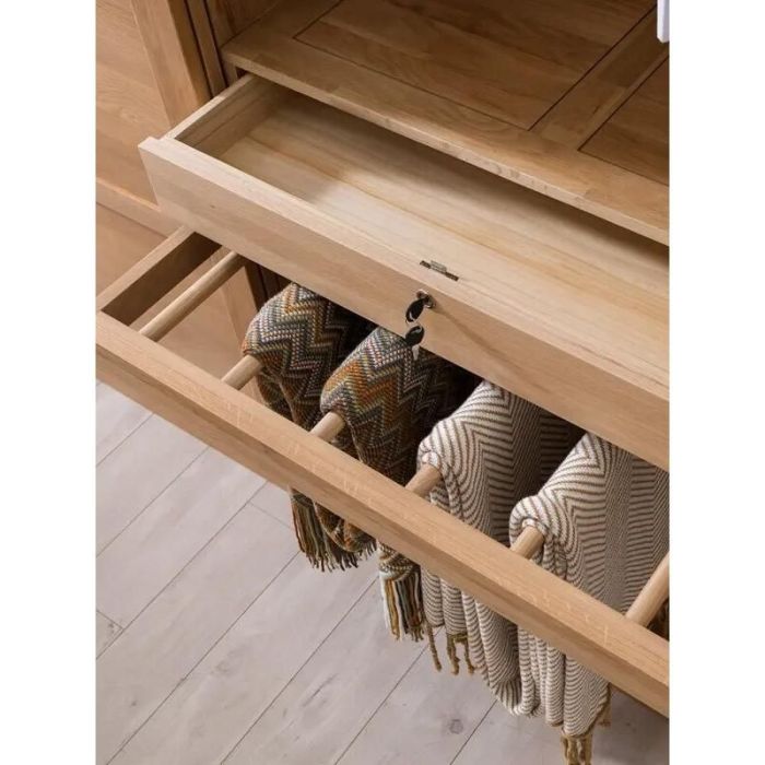 Elegant Oak Japanese-Style Wardrobe with Sliding Doors and Storage - OneLife Market Elegant Oak Japanese-Style Wardrobe with Sliding Doors and Storage - OneLife Market